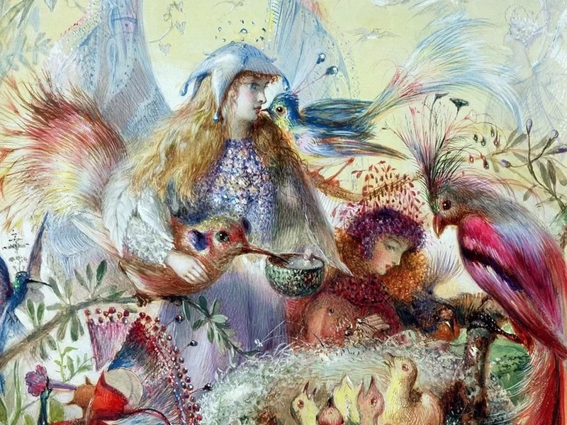 1819-John Anster Fitzgerald - Fate e un nido d'uccello
